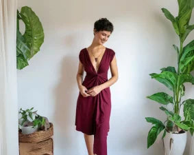 Why the Empire Waist Knot Front Wrap Dress is a Must-Have in Every War   Paramita Designs