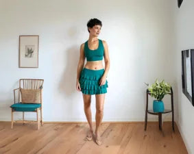 Darlene Ruffled Skirt - Stone