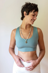 Shanti Criss Cross Yoga Tank Bra - Sustainable | Paramita Designs