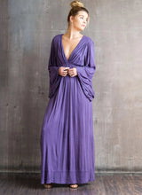 Bell Sleeve Goddess Boho Dress in Amethyst