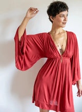 Bell Sleeve Goddess Boho Dress in Red