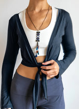 Olive Yoga Wrap Top: Ballet Tie Front Jacket