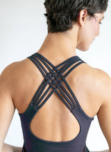 Faith Strappy Yoga Tank Top with Built in Bra in White