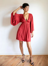 Slate Blue Bell Sleeve Dress: Boho Goddess Party Fairy Festival