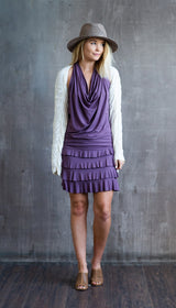 Darlene Ruffle Mini Skirt in Amethyst