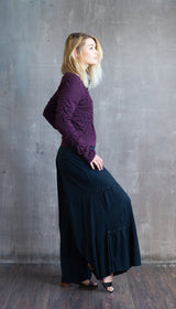 Studded Wide Leg Pants in Black