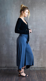 Black Ballet Jacket: Rayon Yoga Wrap Top