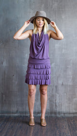 Darlene Ruffle Mini Skirt in Amethyst