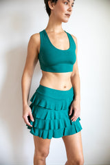 Ruffle Mini Skirt In Black