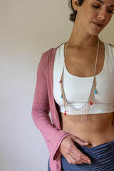 Canyon Rose Ballet Wrap Jacket: Yoga Cover-Up Shrug
