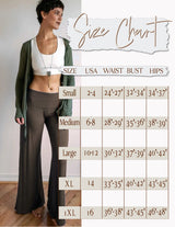 Sage Straight Leg, High Waist, Fold over Palazzo Pants in Mocha