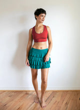 Crimson Red Criss Cross Back Yoga Bra