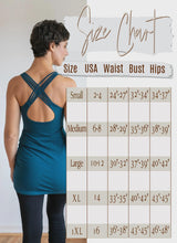 Faith Strappy Woven Lattice Back Long Yoga Tank Top with Built-In Bra in Charcoal Gray