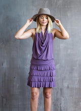 Darlene Ruffle Mini Skirt in Amethyst