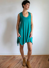 Pixie Sleeveless Hoodie Dress in Teal