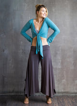 High Waist Wide Leg Gaucho Pants in Mocha