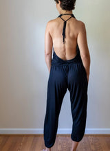 Evelina Backless Yoga Jumpsuit Onesie in Black