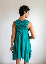 Pixie Sleeveless Hoodie Dress in Teal