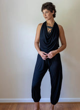 Evelina Backless Yoga Jumpsuit Onesie in Black