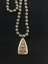 Pyrite Prayer Bead Golden Buddha Mala Neclace