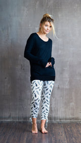 Jolie Backless Bamboo Top in Black