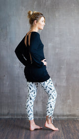 Jolie Backless Bamboo Top in Black