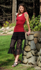 Shanti Strappy Yoga Tank Top in Crimson Red