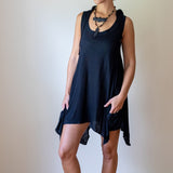 Pixie Sleeveless Hoodie Dress in Teal