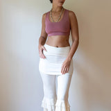 Ruffle Bloomer Yoga Flared Pants in Gray