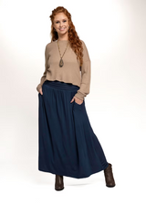 Bamboo Fabric Maxi Skirt With Pockets