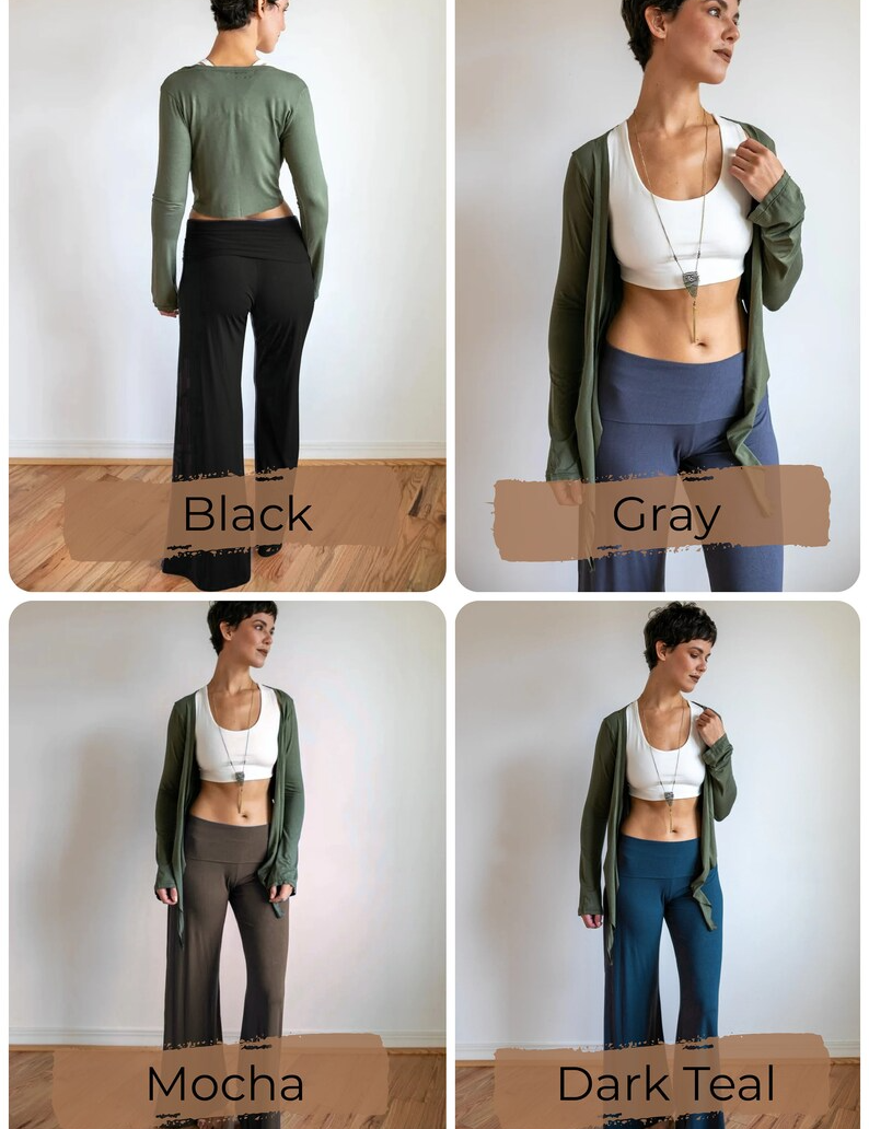 High Waist Straight Leg Fold Over Palazzo Pant