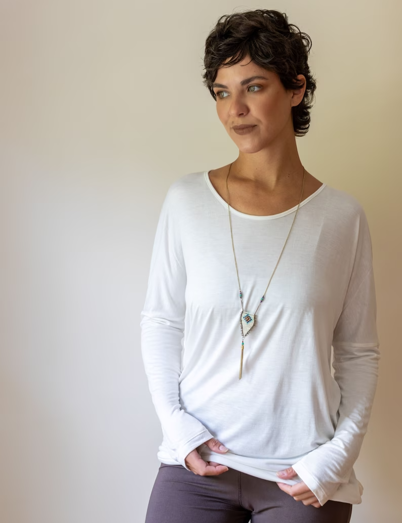 Jolie Backless Bamboo Top in White
