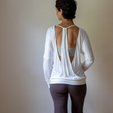 Jolie Backless Bamboo Top in White