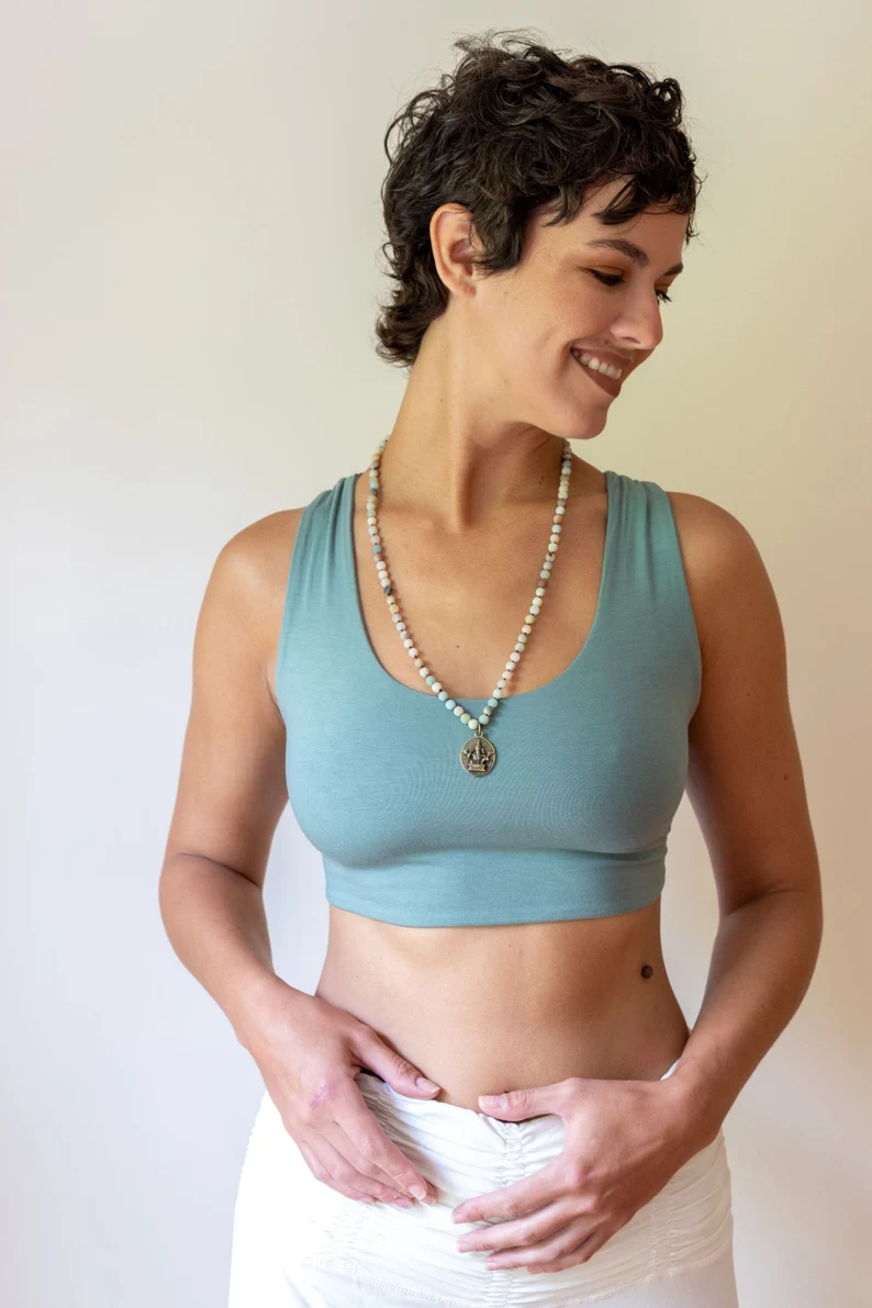 Shanti Criss Cross Back Yoga Tank Top Bra