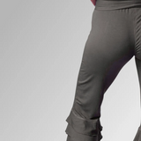 Ruffle Bloomer Yoga Flared Yoga/Dance Pants in Mocha