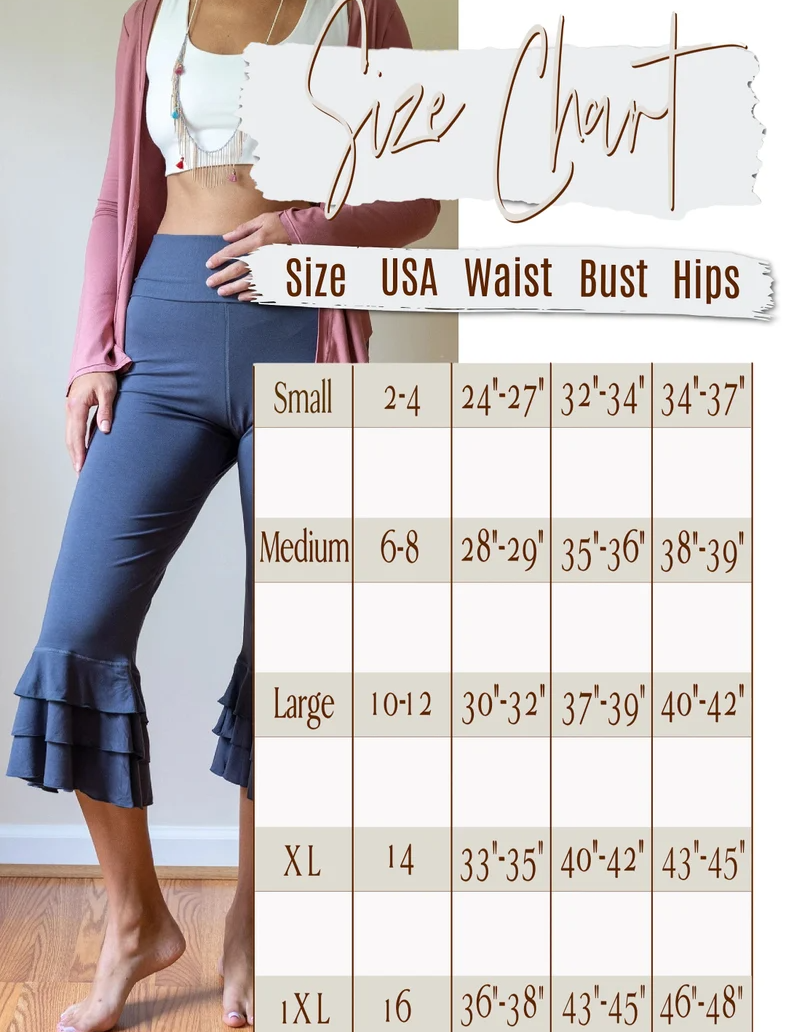 Ruffle Bloomer Yoga Flared Yoga/Dance Pants in Mocha