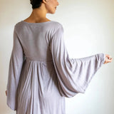 Ash Bell Sleeve Goddess Dress: Boho Festival Party Dress