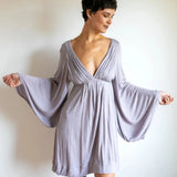Ash Bell Sleeve Goddess Dress: Boho Festival Party Dress