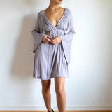 Ash Bell Sleeve Goddess Dress: Boho Festival Party Dress
