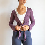 Mocha Ballet Wrap Jacket: Rayon Yoga Shrug