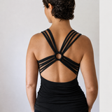 Shanti Strappy Yoga Tank Top in Crimson Red