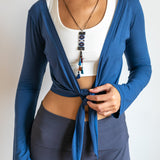 Mocha Ballet Wrap Jacket: Rayon Yoga Shrug