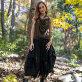 Blooming Lotus Multiple Ties Adjustable Length Skirt In Oatmeal