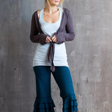 Indigo Ballet Wrap Jacket: Yoga Cover-Up Top