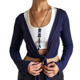Yoga Wrap Top w/ Tie Front