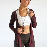 Indigo Ballet Wrap Jacket: Yoga Cover-Up Top