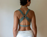 Criss Cross Back Yoga Bra: Amethyst Lavender Crop Top