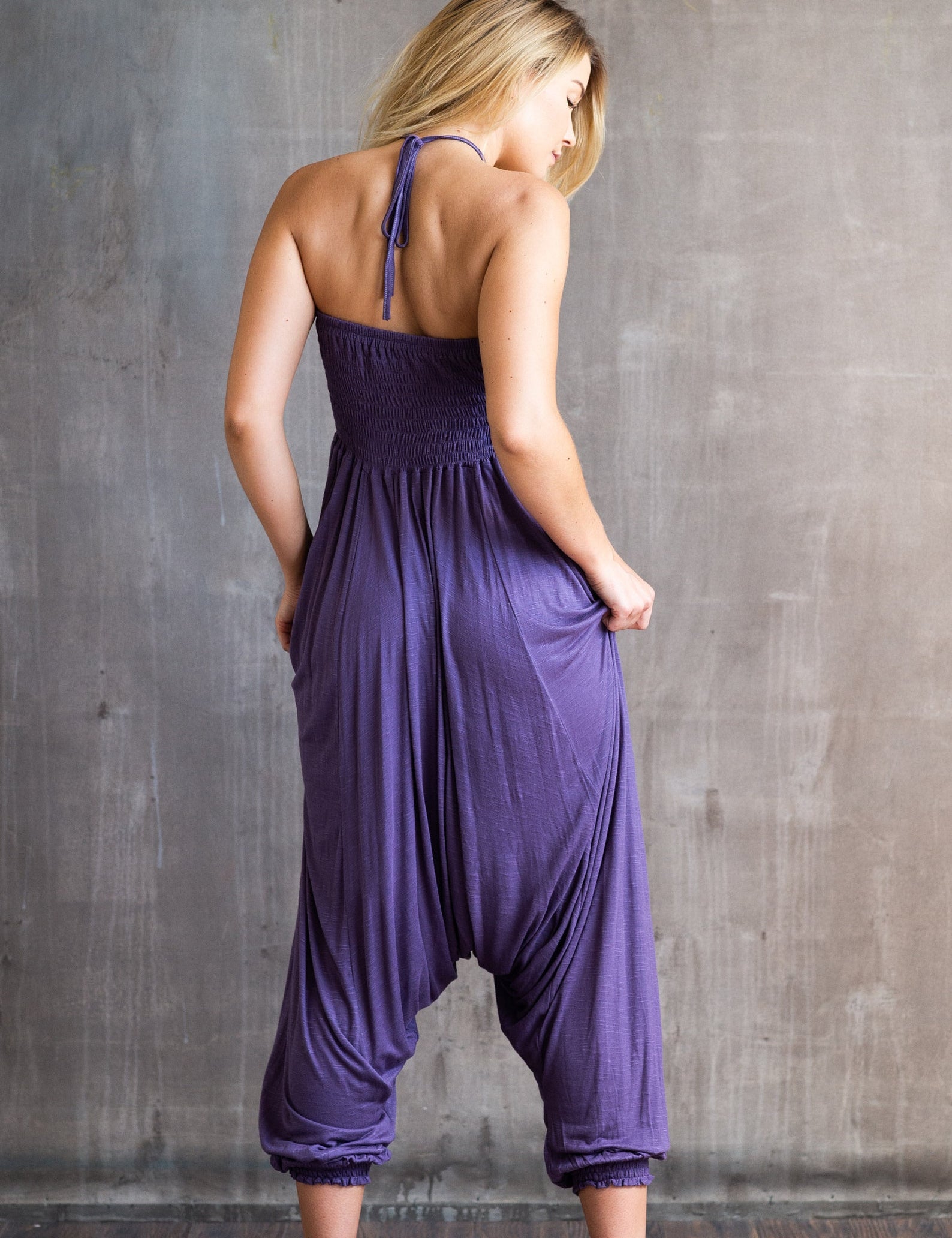 Chandra Punjabi Jumper Onesie Romper in Amethyst