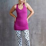 Faith Yoga Strappy Woven Back Tank Top in Dry Rose
