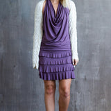 Darlene Ruffle Mini Skirt in Amethyst